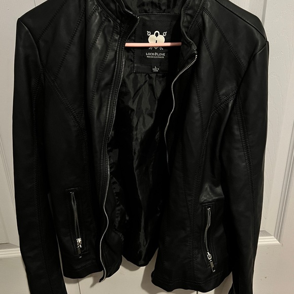 Lock & Love Faux leather biker jacket - Picture 2 of 3